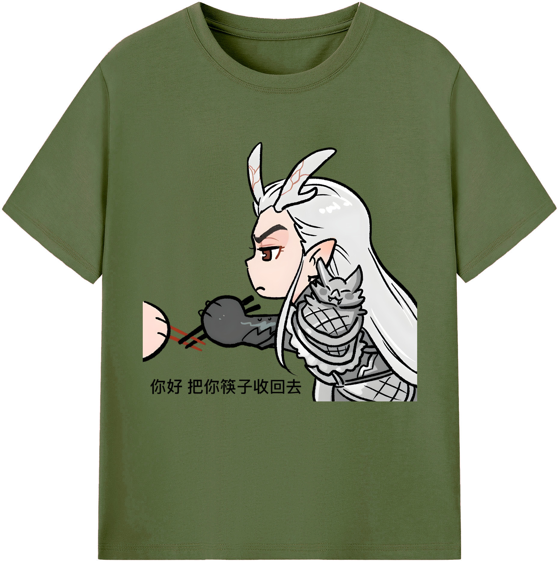 （画像用） Ne Zha 2 ナタ 魔童の大暴れ 綿100％半袖Tシャツ（フロントプリント）